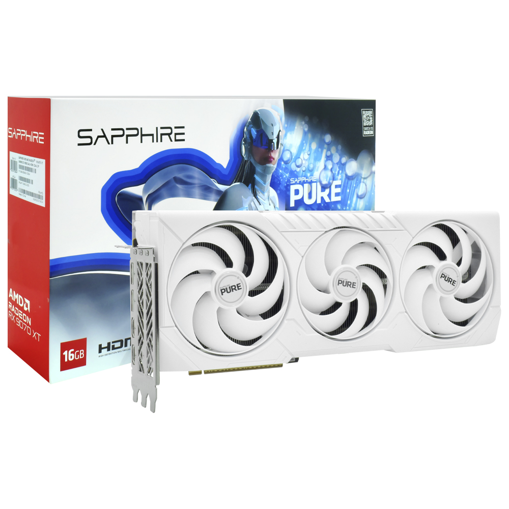 Placa de Vídeo Sapphire Gaming Pure OC 16GB Radeon RX9070 XT GDDR6 - 11348-02-20G