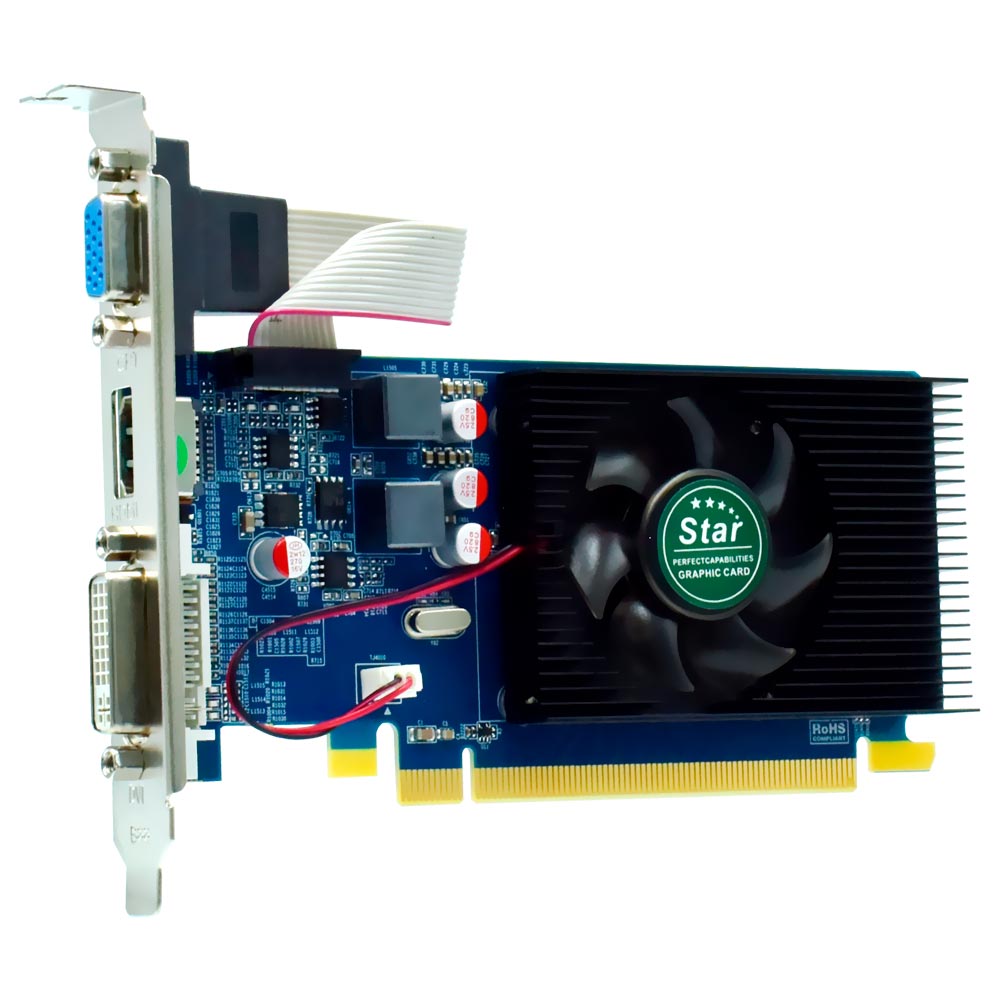 Placa de Vídeo Star 2GB Radeon R5-230 DDR3 - R5-230-GRAPHIC
