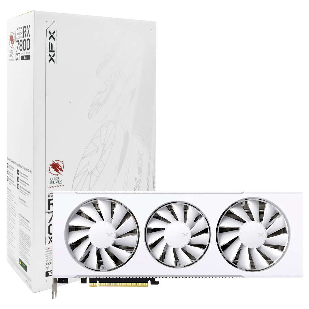 Placa de Vídeo XFX Magair With Quick Silver 16GB Radeon RX7800 XT GDDR6 - RX-78TMAIRW9