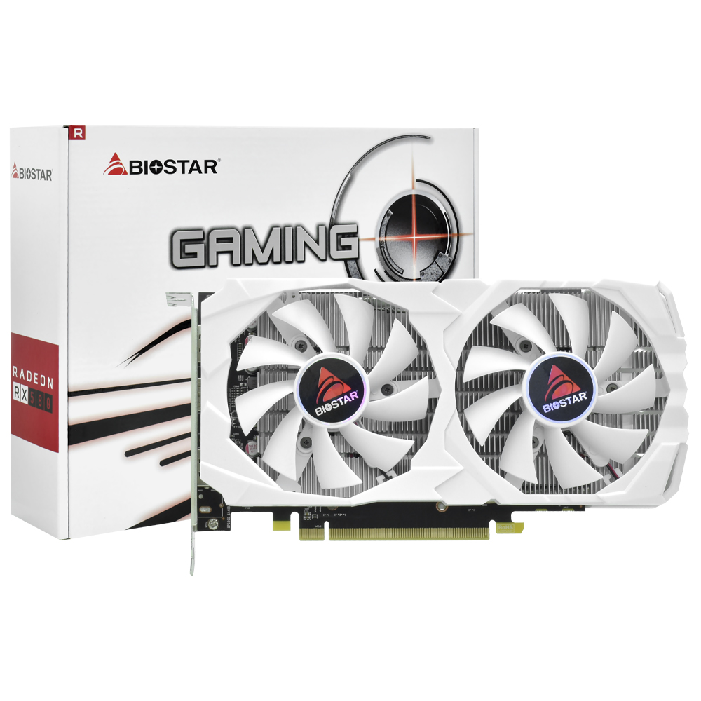 Tarjeta de Video Biostar Gaming White 8GB Radeon RX580 GDDR5 - VA5825RQ82-TBAF1-BS2