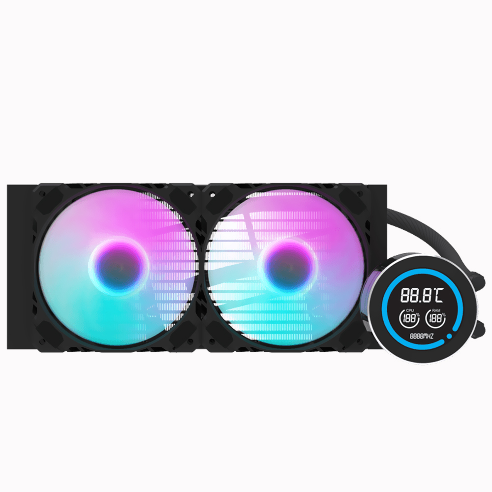 COOLER P/ PROC. DARKFLASH HYDRO DN240D NEBULA ARGB 240MM PRETO 