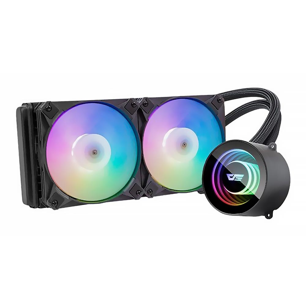 COOLER P/ PROC. DARKFLASH HYDRO TWISTER DX-240 V2 PRETO RGB 240MM no ...