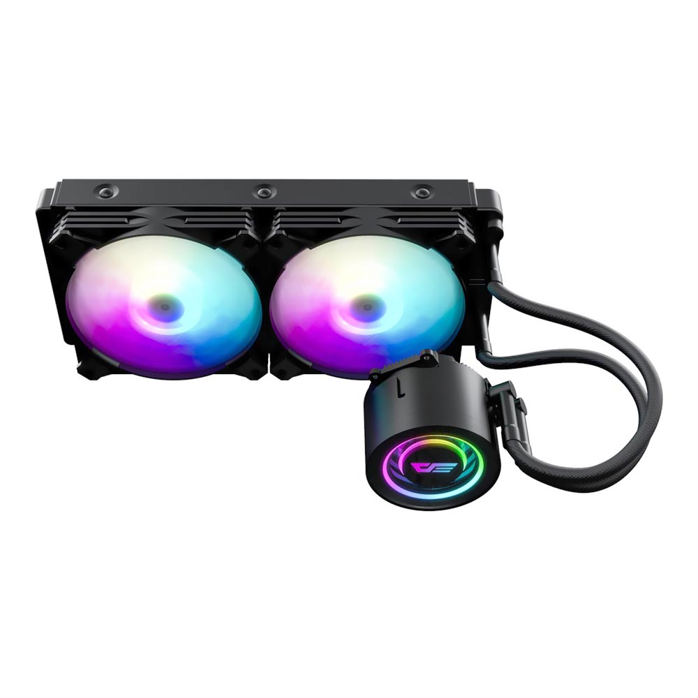 COOLER P/ PROC. DARKFLASH HYDRO TWISTER DX-240 V2 PRETO RGB 240MM no ...