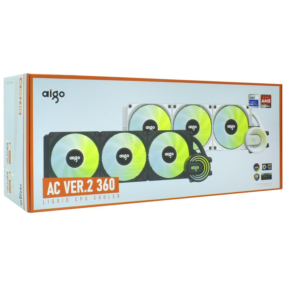 Water Cooler para Processador Aigo AC VER.2 360 ARGB 360MM - Preto