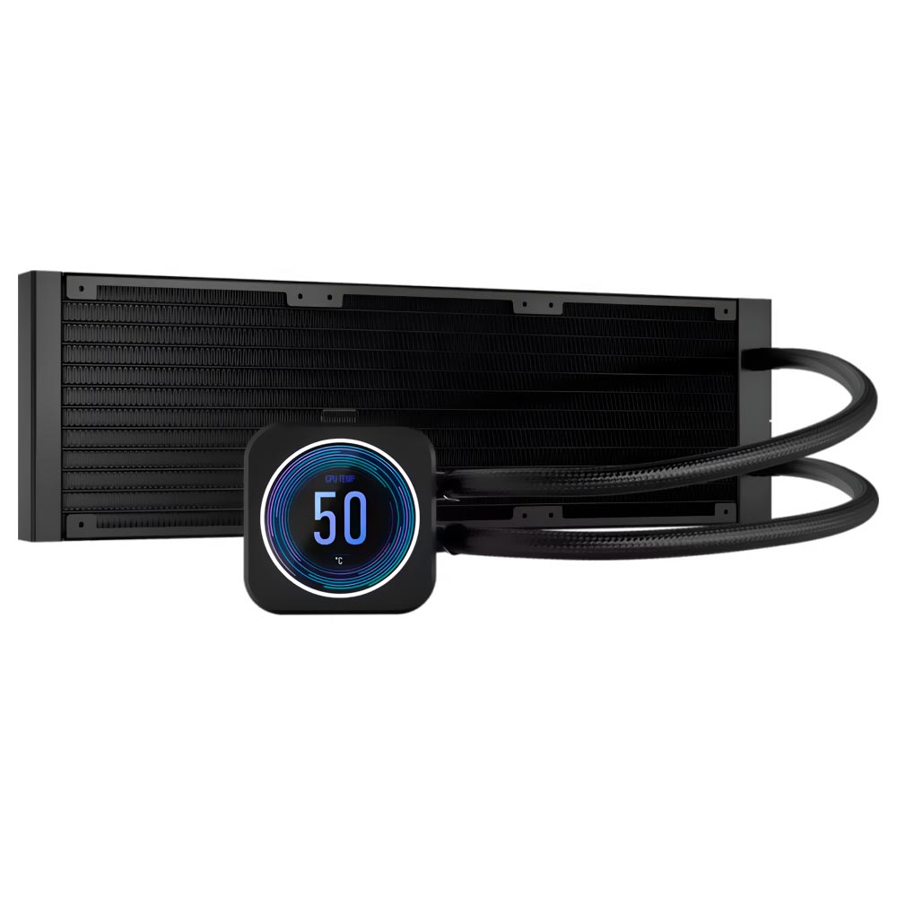 Water Cooler para Processador Corsair ICUE H150I Elite LCD XT RGB 360MM Preto - CW-9060075-WW