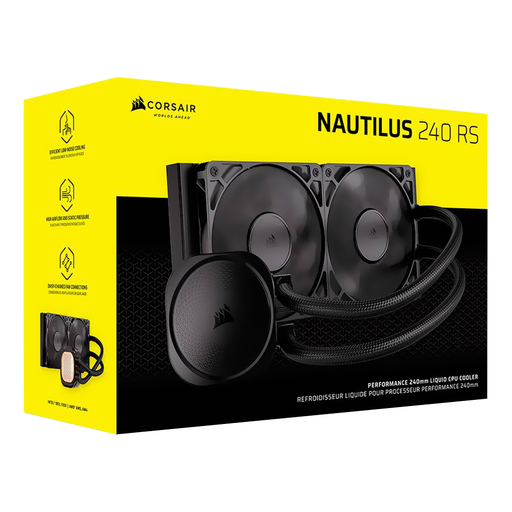 Water Cooler para Processador Corsair Nautilus 240 RS 240MM - Preto (CW-9060088-WW)