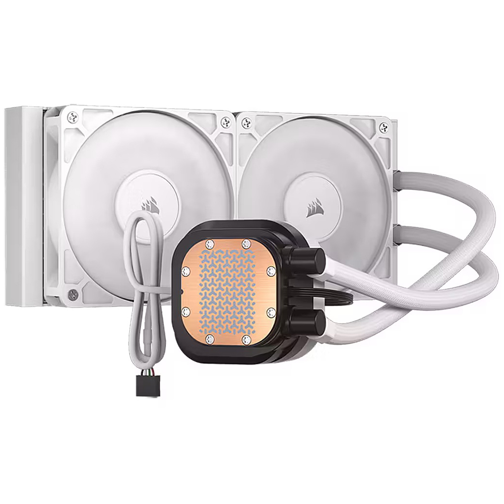 Water Cooler para Processador Corsair Nautilus 240 RS LCD 240MM - Branco (CW-9061032-WW)