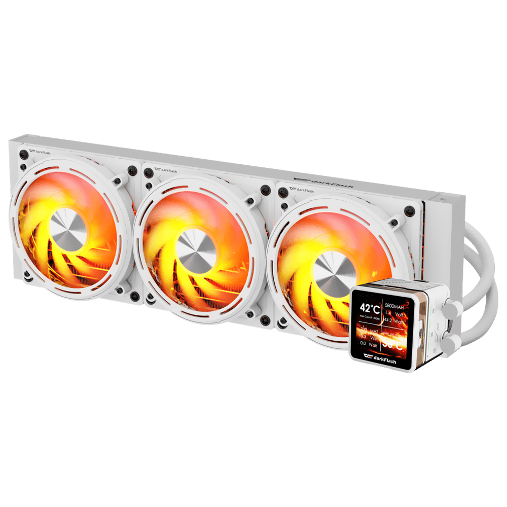 Water Cooler Para Processador darkFlash Explore Series DE360 360MM ARGB - Branco