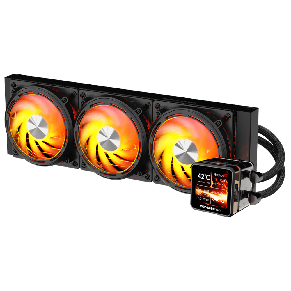 Water Cooler Para Processador darkFlash Explore Series DE360 360MM ARGB - Preto