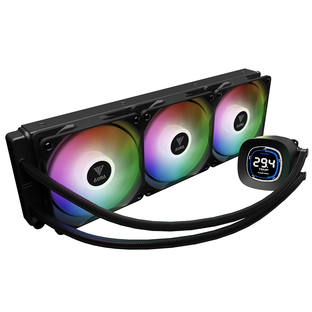 Water Cooler para Processador Gamdias Aura GL360 Digital ARGB 360MM - Preto