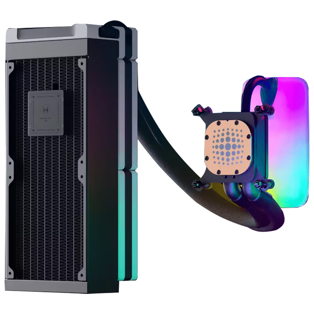 Water Cooler para Processador Hyte Thicc Q60 Digital 240MM RGB - Preto / Branco