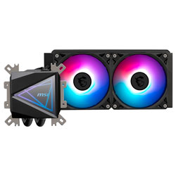 Water Cooler para Processador MSI Mag Coreliquid I240 Intel 1150-1200 AMD AM5-AM4 ARGB 240MM - Preto