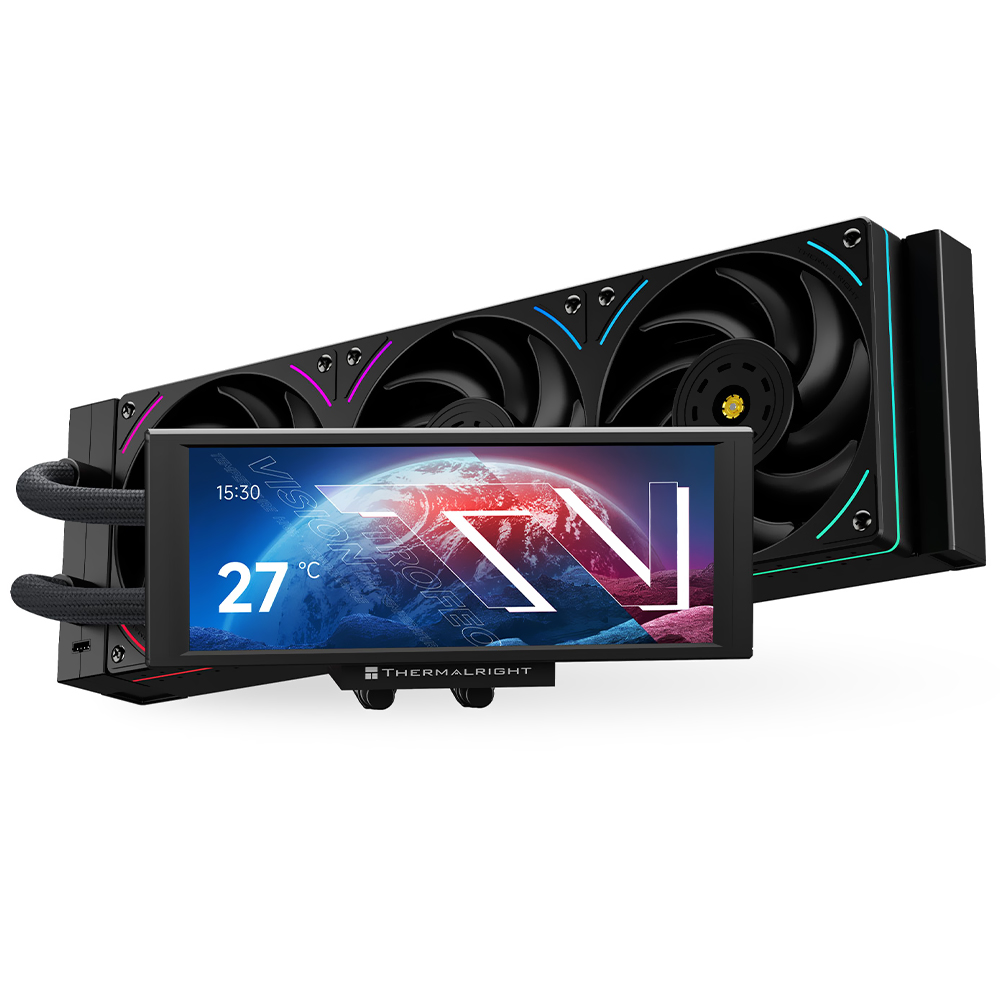 Water Cooler para Processador Thermalright Trofeo Vision 360 ARGB 360MM - Preto