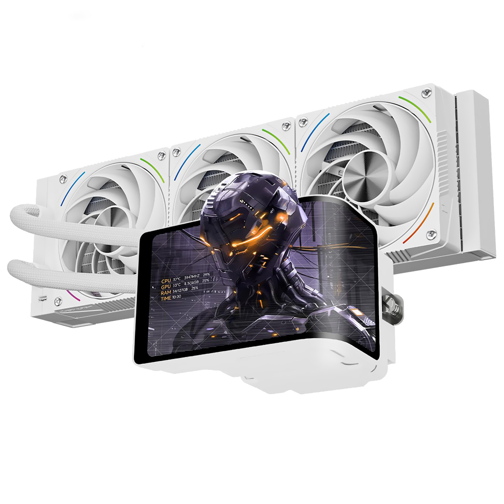 Water Cooler para Processador Thermalright Wonder Vision 360 Turbo ARGB White 360MM - Branco