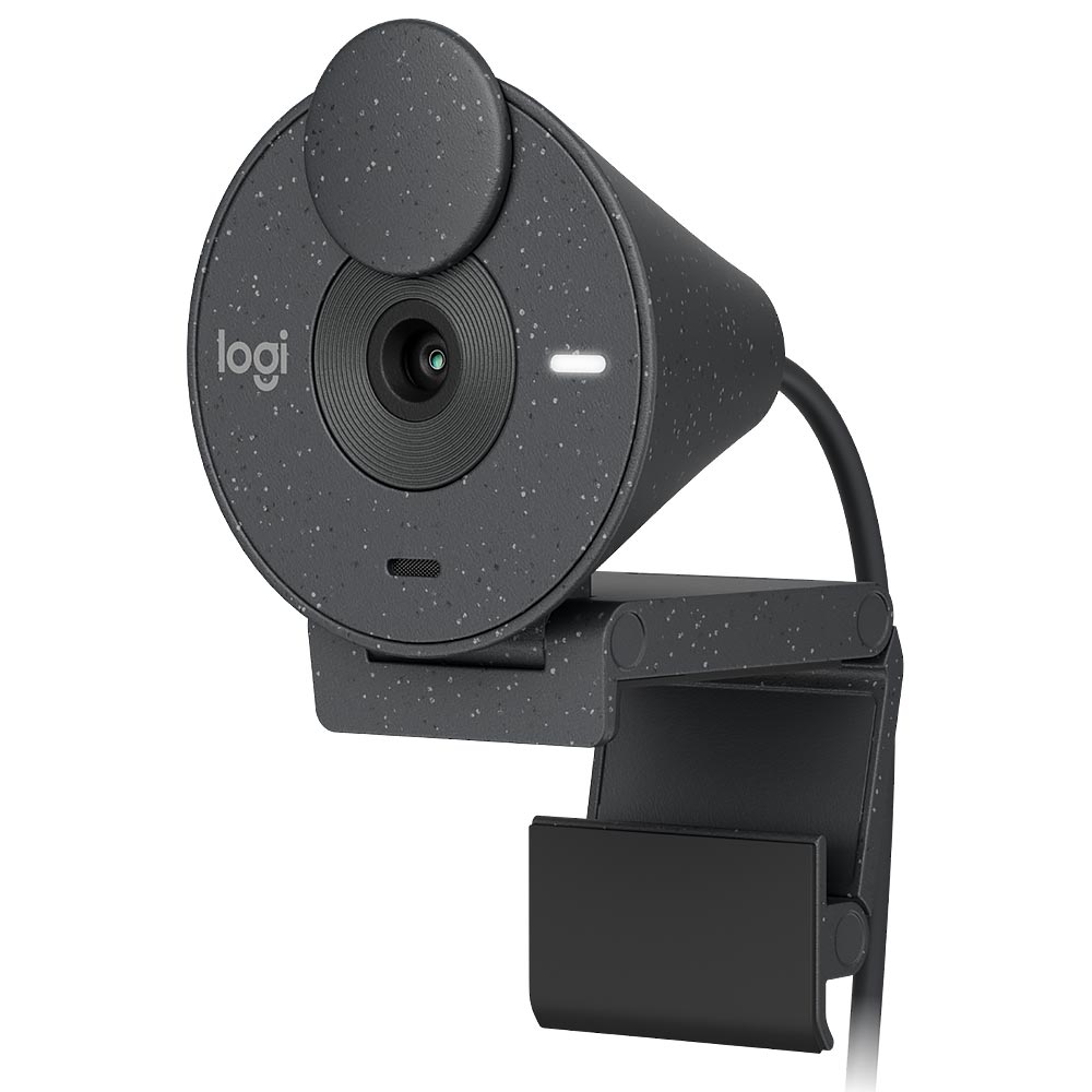 Webcam Logitech Brio 300 1080P / FHD - Preto (960-001413)