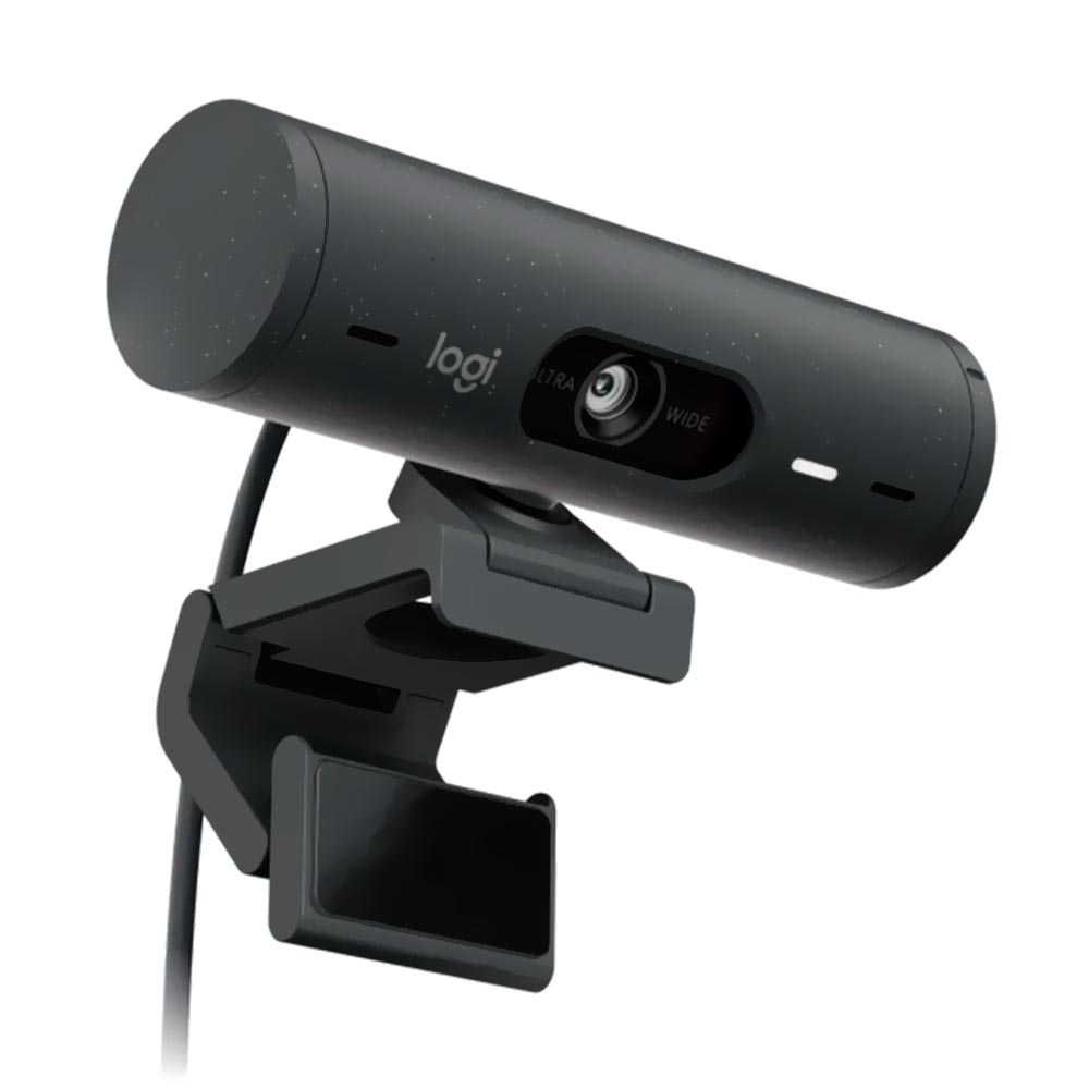 Webcam Logitech Brio 500 1080P / FHD - Preto (960-001412)