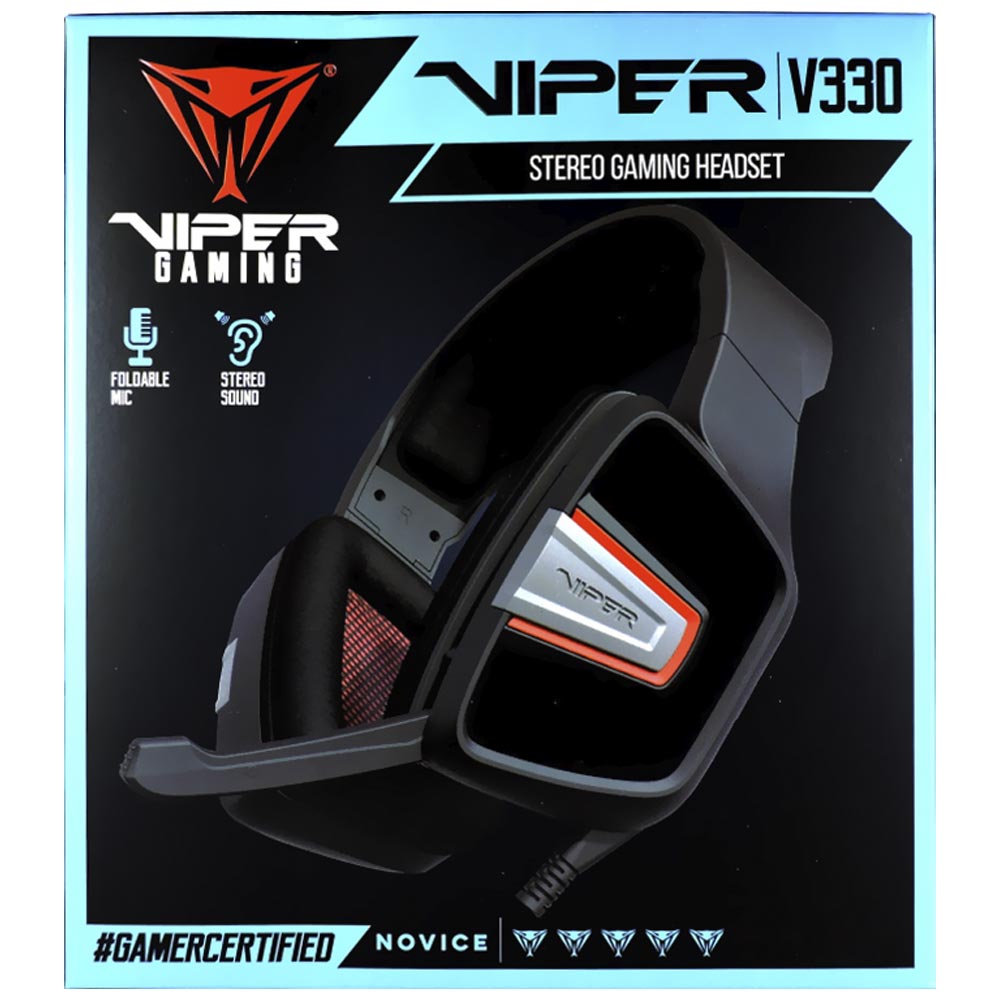 Fone Gamer Patriot Viper V330 / Com Fio - Preto